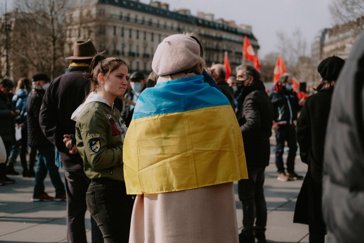 Oekrainse vlag vluchtelingen